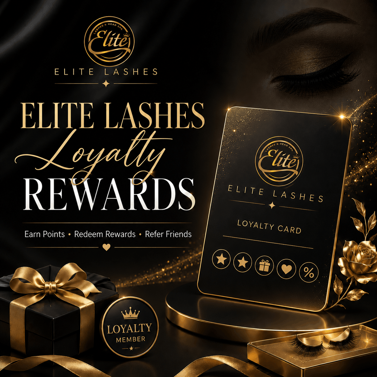 Elite Lashes Loyalty Program Poster