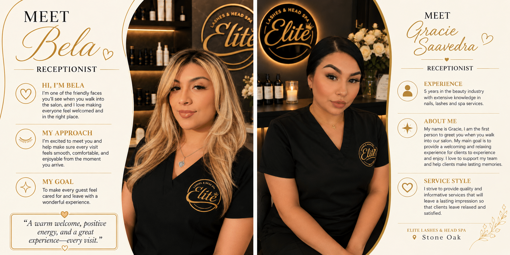 Gracie, Elite Lashes Receptionist